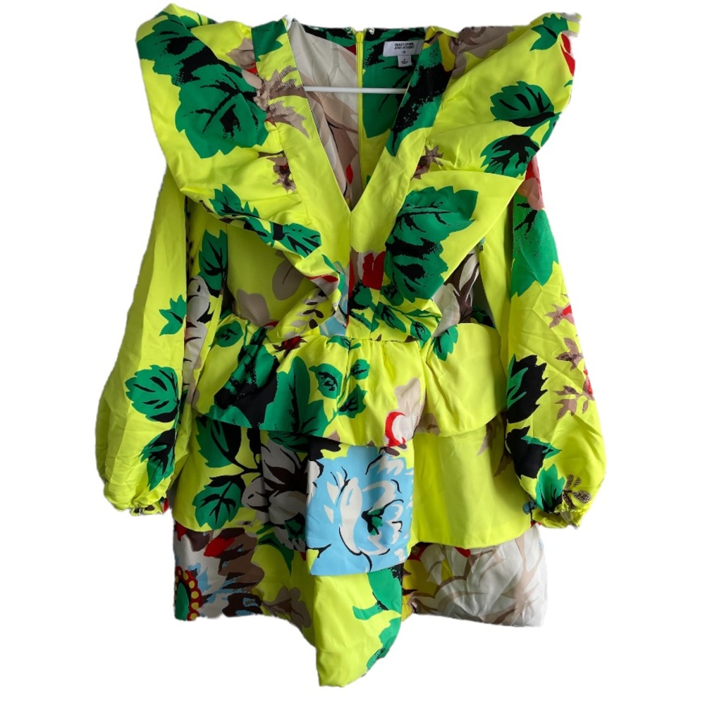 New! Christoper John Rogers Target Floral Long Sleeve Ruffle Dress